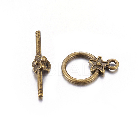 Tibetan Style Alloy Toggle Clasps LS-MLF1075Y-1