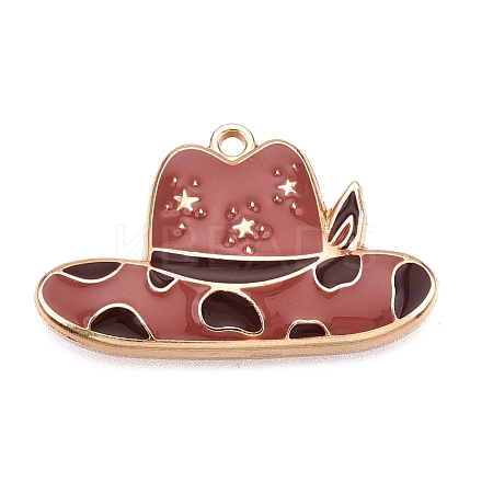 Rack Plating Alloy Enamel Pendants ENAM-N056-381KCG-02-1