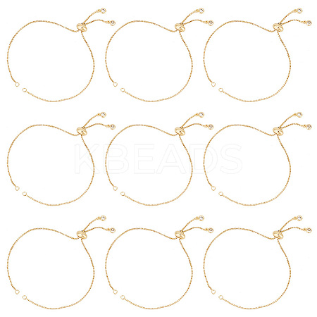 Brass Slider Bracelets Making MAK-UN0001-06G-1