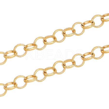 304 Stainless Steel Rolo Chains Necklaces NJEW-UN0001-15G-1