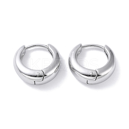 Non-Tarnish 304 Stainless Steel Polishing Hoop Earrings EJEW-G366-01P-1