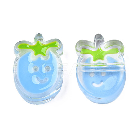 Transparent Acrylic Enamel Beads TACR-N012-004A-1
