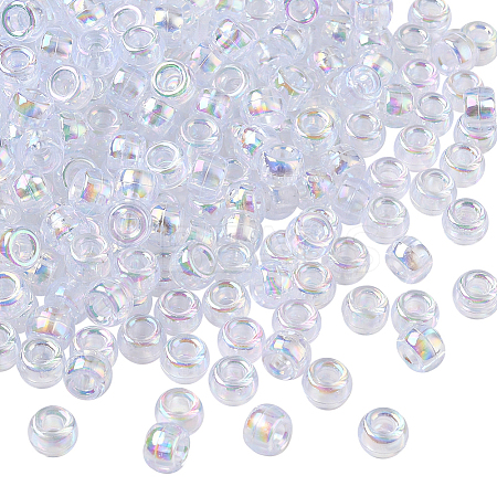 500Pcs UV Plating Acrylic Beads OACR-SP0001-85B-1