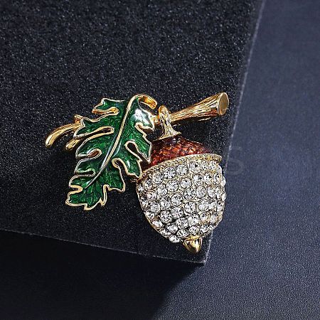 Alloy Rhinestone Brooch JEWB-K027-02G-1