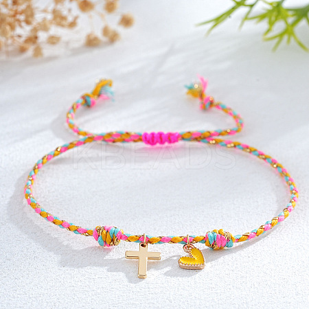 Brass Charm Bracelets LU5248-6-1