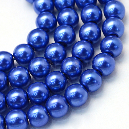 Baking Painted Glass Pearl Bead Strands X-HY-Q003-3mm-28-1