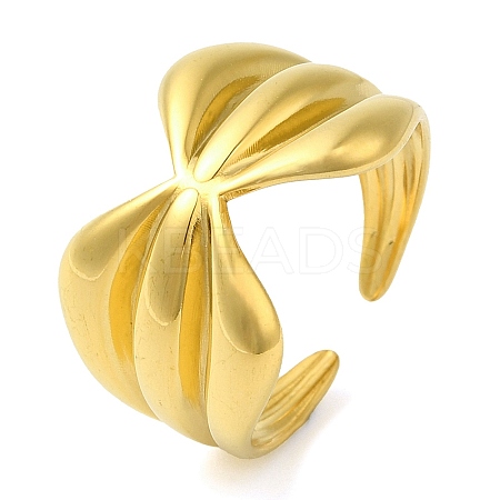 304 Stainless Steel Open Cuff Rings for Women RJEW-Z043-02A-1