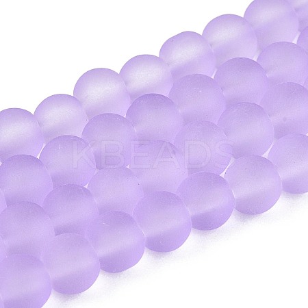 Baking Paint Transparent Glass Bead Strands LS-GLAA-S031-6mm-25-1