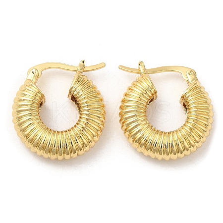 Rack Plating Brass Round Hoop Earrings for Women EJEW-K247-03G-1