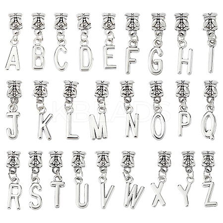52Pcs Tibetan Style Alloy European Dangle Charms FIND-DC0008-12-1