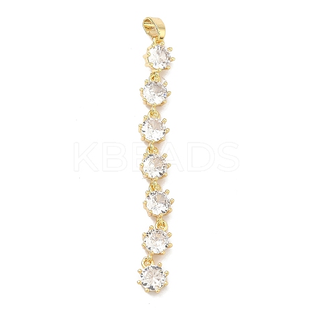 Brass Micro Pave Cubic Zirconia Big Pendants KK-A285-05G-1