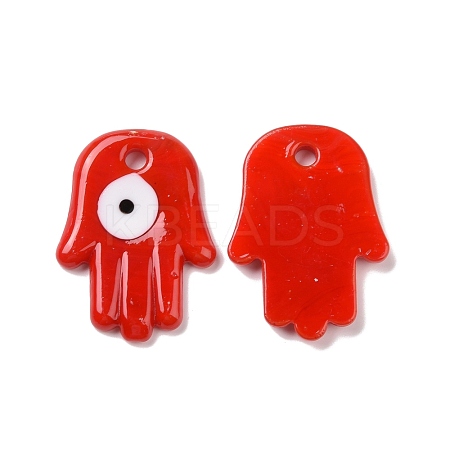 Handmade Evil Eye Lampwork Pendants LAMP-O018-02E-1