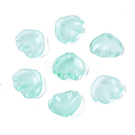 Transparent Spray Painted Glass Pendants GGLA-S054-014E-02-1