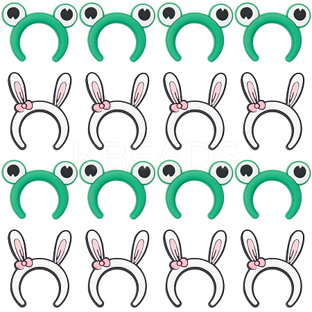 116Pcs 2 Styles Rabbit/Frog Food Grade Silicone Focal Beads SIL-SC0002-34-1