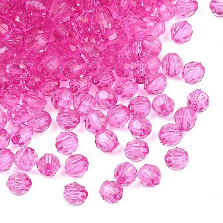 Transparent Acrylic Beads TACR-Q257-6mm-V08-1