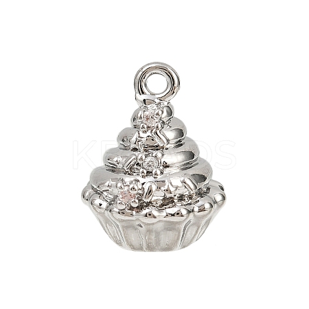 Brass Pave Clear Cubic Zirconia Pendants LS-KK-L238-07P-1