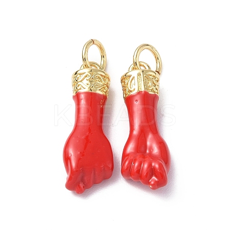 Eco-Friendly Rack Plating Brass Enamel Pendants X-KK-F845-36G-01-1