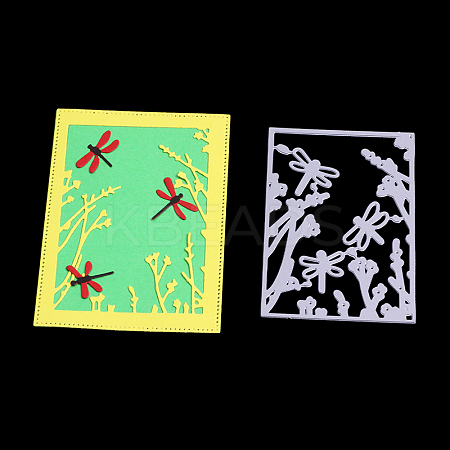 Rectangle with Dragonfly Frame Carbon Steel Cutting Dies Stencils LS-DIY-F028-34-1