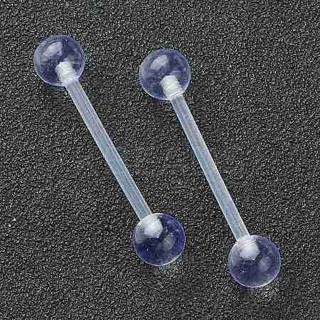 Acrylic Tongue Rings X1-AJEW-P084-07B-1