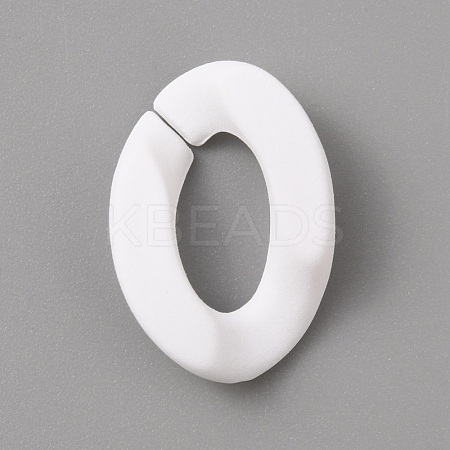 Spray Painted Acrylic Linking Ring OACR-WH0006-16N-1