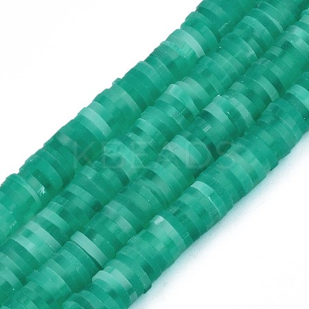 Handmade Polymer Clay Beads Strands CLAY-R089-6mm-166-1