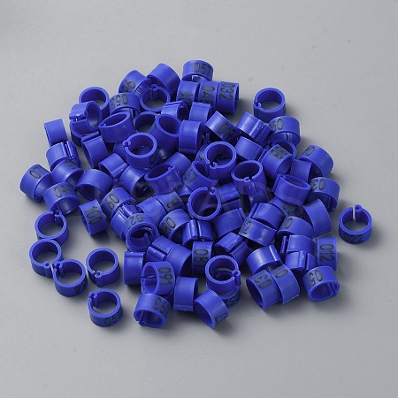 Plastic Poultry Leg Identification Bands AJEW-WH0415-99F-1
