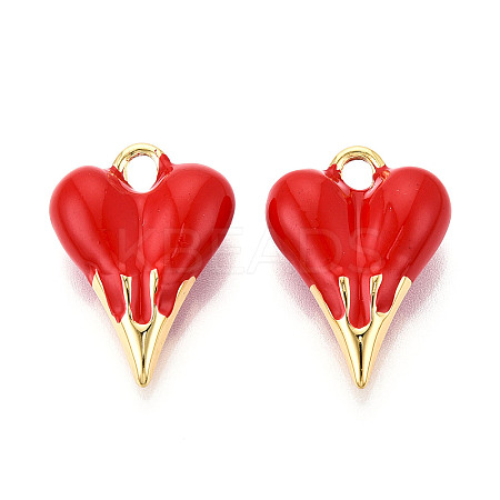 Brass Enamel Pendants KK-N257-75G-1