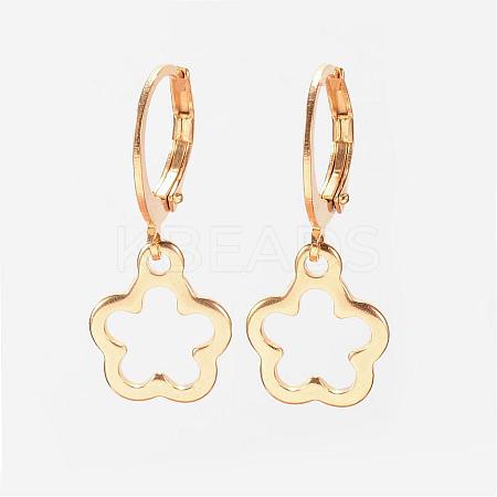 304 Stainless Steel Leverback Earrings EJEW-D227-08-1