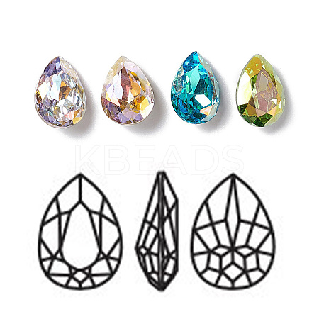 K9 Glass Rhinestone Cabochons RGLA-J024-B-LA-1