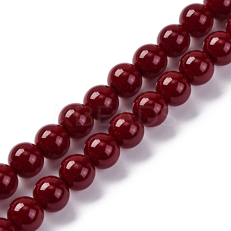 Baking Paint Glass Beads GLAA-Z010-01D-1