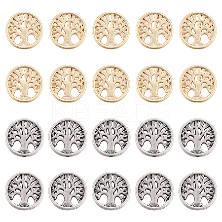 20Pcs 2 Colors Alloy Beads TIBEB-SC0001-14-1