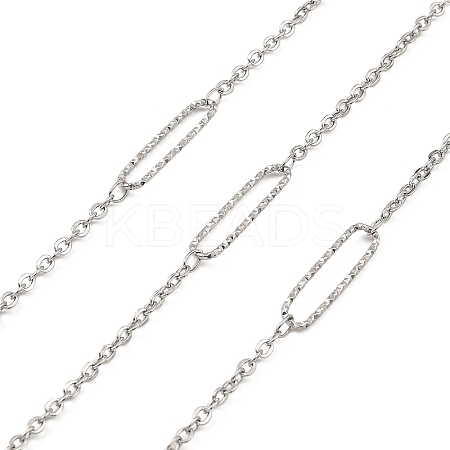 Tarnish Resistant Handmade 304 Stainless Steel Oval Link Chains CHS-G025-03P-1