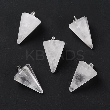 Natural Quartz Crystal Pendants G-F714-02F-1