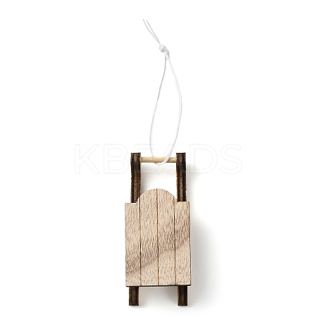 Christmas Unfinished Wood Pendant Decorations LS-WOOD-D026-01F-1