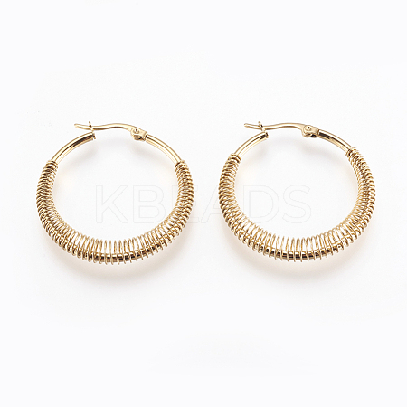 304 Stainless Steel Hoop Earrings EJEW-I213-C-03G-1