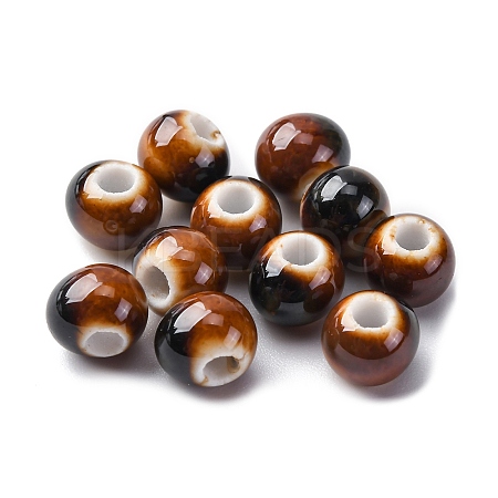 Bright Glazed Porcelain Beads PORC-D300-A04-1