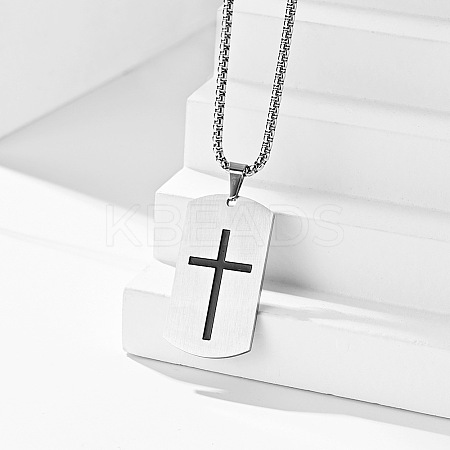 304 Stainless Steel Military Tag Necklaces KD7278-2-1