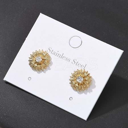 304 Stainless Steel Stud Earrings EJEW-R153-02G-1