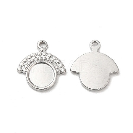 Non-Tarnish 304 Stainless Steel Pendant Cabochon Settings LS-STAS-H214-26P-1
