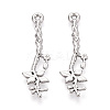 304 Stainless Steel Branch with Leaf Pendants STAS-T067-45P-1