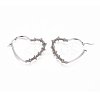 Non-Tarnish Long-Lasting Plated 304 Stainless Steel Wire Wrapped Hoop Earrings LS-EJEW-D250-01B-P-2