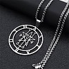 201 Stainless Steel Demonic Symbol Pentagram Pendant Necklaces FS-WG4F203-01-2