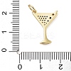 Rack Plating Brass Micro Pave Cubic Zirconia Pendants KK-NH0003-02G-3