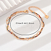 Brass Colorful Rhinestone Foot Chain Abjkets for Women's Banquet Beach Vacation HM6041-4