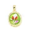 Brass Enamel Pendants KK-Z101-09G-E01-2