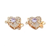 Brass Micro Pave Cubic Zirconia Box Clasps KK-B125-07G-02-1