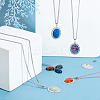 DIY Natural Mixed Stone Oval Pendant Necklace Making Kit DIY-UN0003-11-3