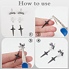 12Pcs Brass Stud Earring Findings KK-ME0002-61-3