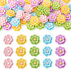 50Pcs 5 Colors 3D Opaque Resin Cabochons RESI-TA0005-02-1