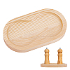 1Pc 2 Slots Wooden Salt and Pepper Mill Holder WOOD-HY0001-27B-1
